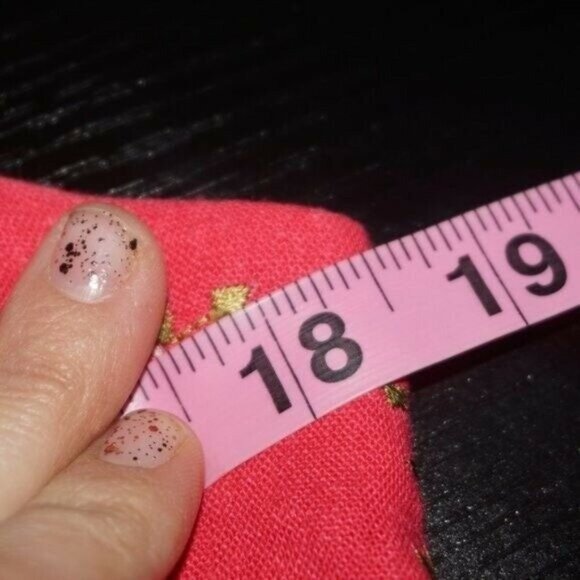 Vintage 90s Embroidered Ditsy Rose Floral Linen Dress 6 - Picture 8 of 10